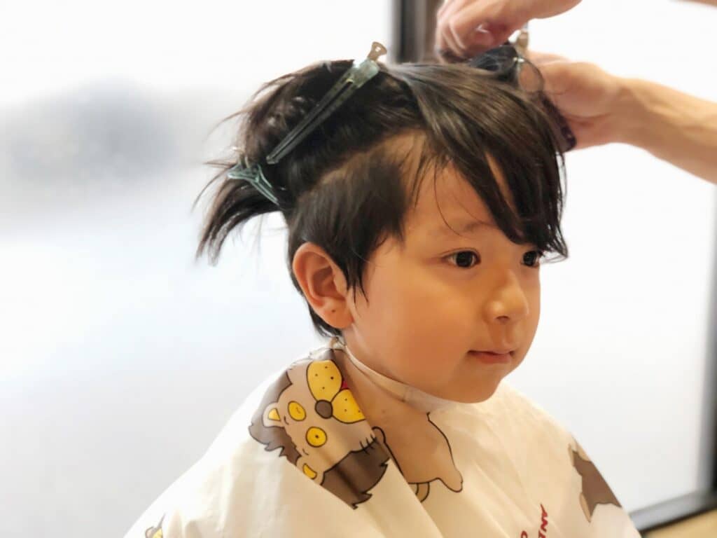 １歳男の子 生まれて初めてのヘアカット ママのセルフカット