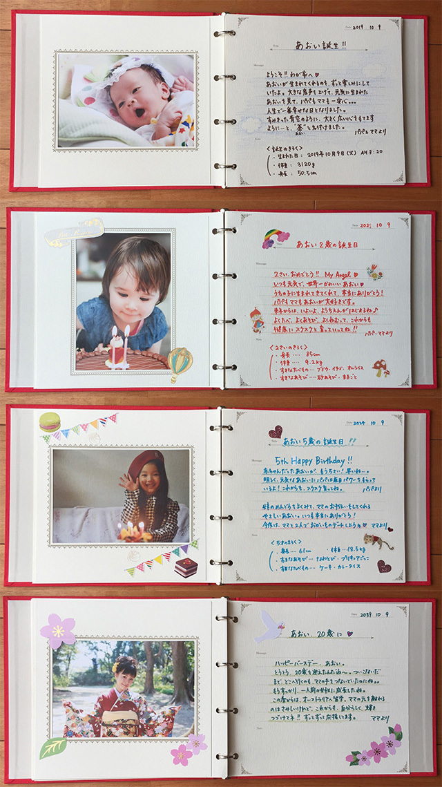 仕掛けでワクワク！友達や彼氏に贈りたい何度も見たくなるお誕生日アルバム 手作りアルバムアルバムキッチン