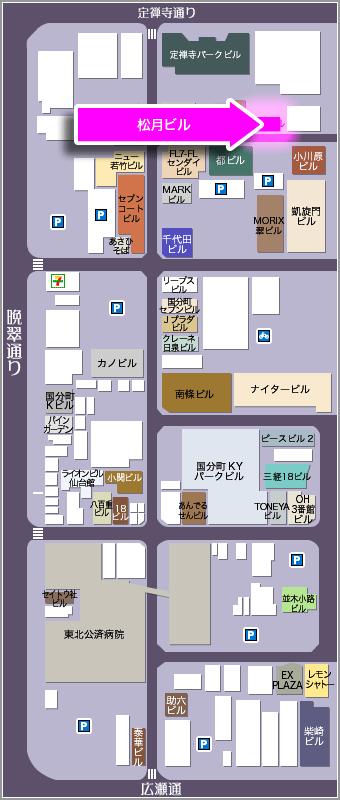 アクセス | ホテルグランテラス仙台国分町 | 仙台市