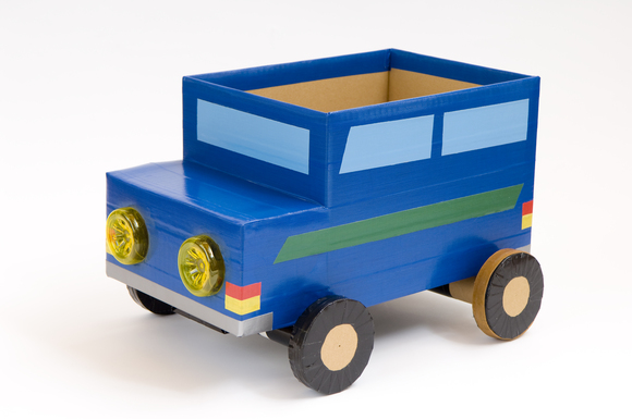 ダンボール製 手押し車 完成品- ダンボール工作の知育玩具 おもちゃ 専門店Moco-ya モコヤ