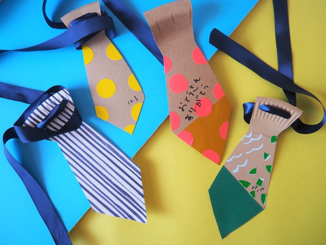 足型ネクタイ 父の日メッセージカード 8人分 製作キット 型紙 Chiroru♡普通郵便で発送お急ぎ不可 通販11753740Creema クリーマ