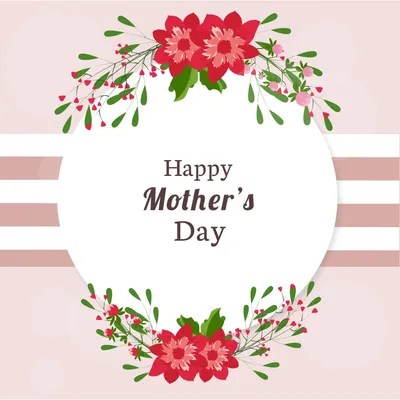 Gifアニメ-Instagramサイズ母の日 Mother'sDayの手書き文字 レタリング と花の飾りの無料素材の Gifアニメ素材1080×1350pix デザイン.1-透過無料素材とwebデザイン・DTP・動画制作 tigpig