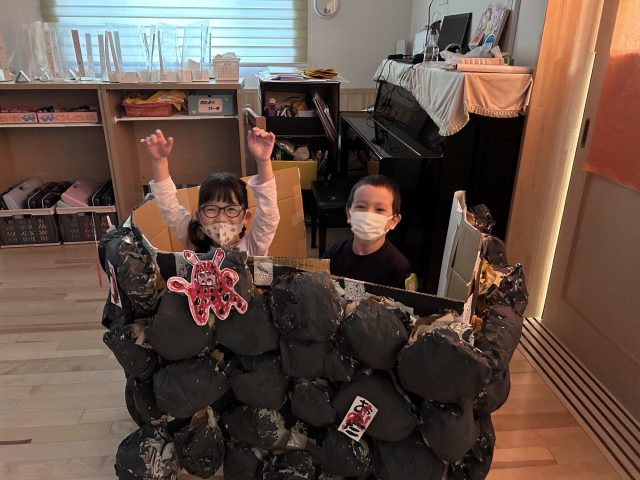 ダンボール井戸お化け屋敷作り方TikTok