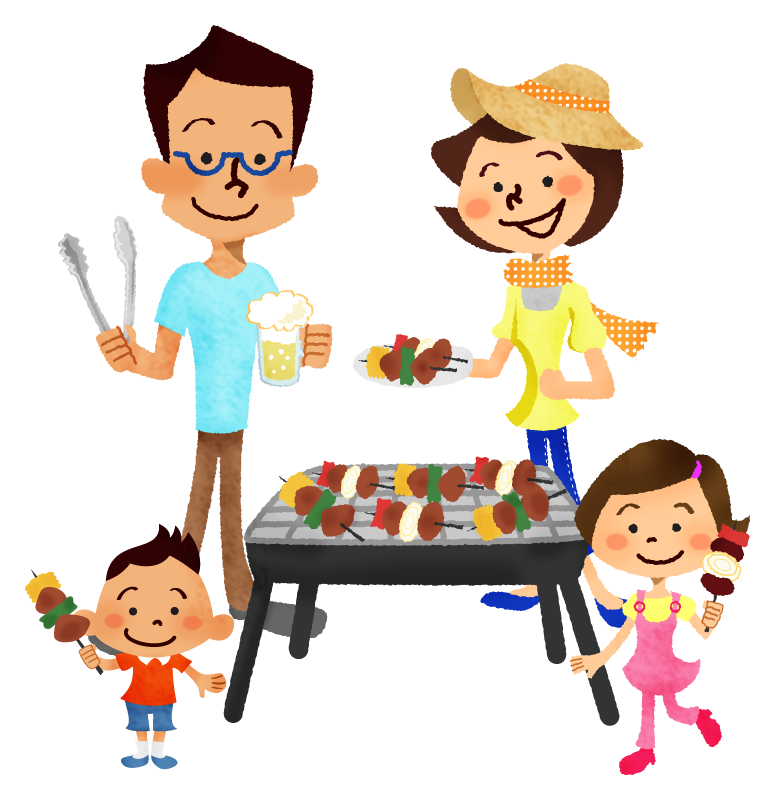 ファミリーキャンプで絶品たけのこBBQFamily camping