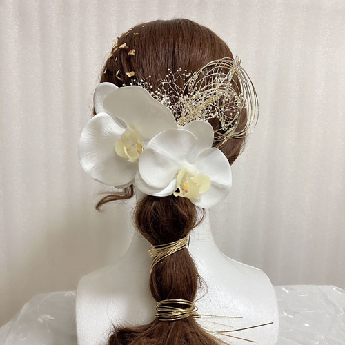 結婚式お呼ばれヘア 金箔TikTok