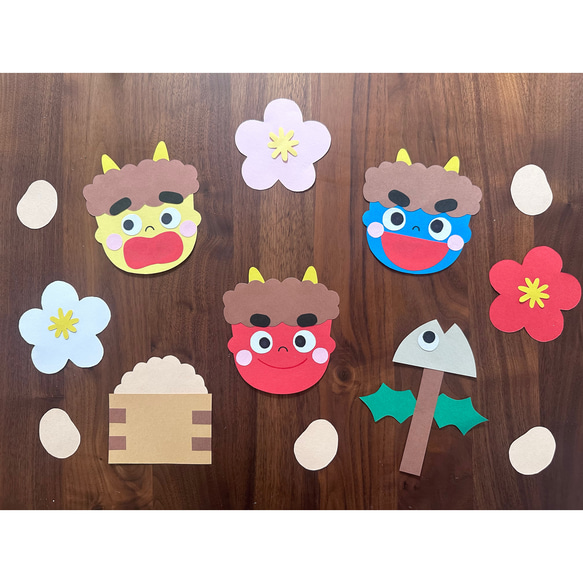 冬壁面 節分 鬼 鬼のパンツ 1月2月 保育 保育園 幼稚園 学童 施設 掲示板 キッズルーム 室内・窓飾り 秋 春 雑貨・その他 ふるふる 通販13119725Creema クリーマ