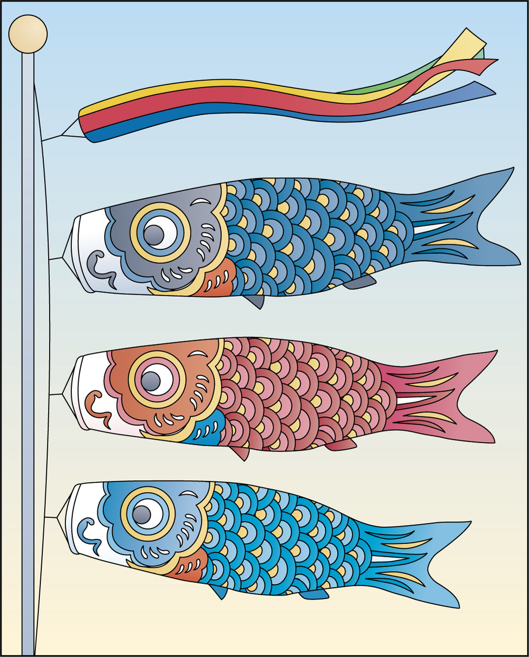 高齢者 鯉のぼり1 - kyumamaetegami-hp ページ