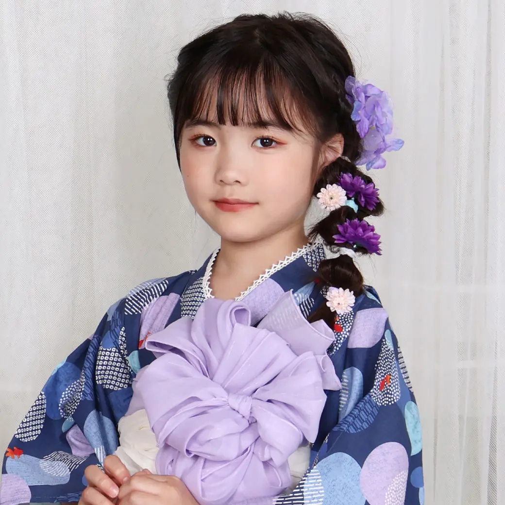 簡単から難しいものまで子どもの浴衣の髪型10選！髪飾りでのアレンジも紹介ままのて