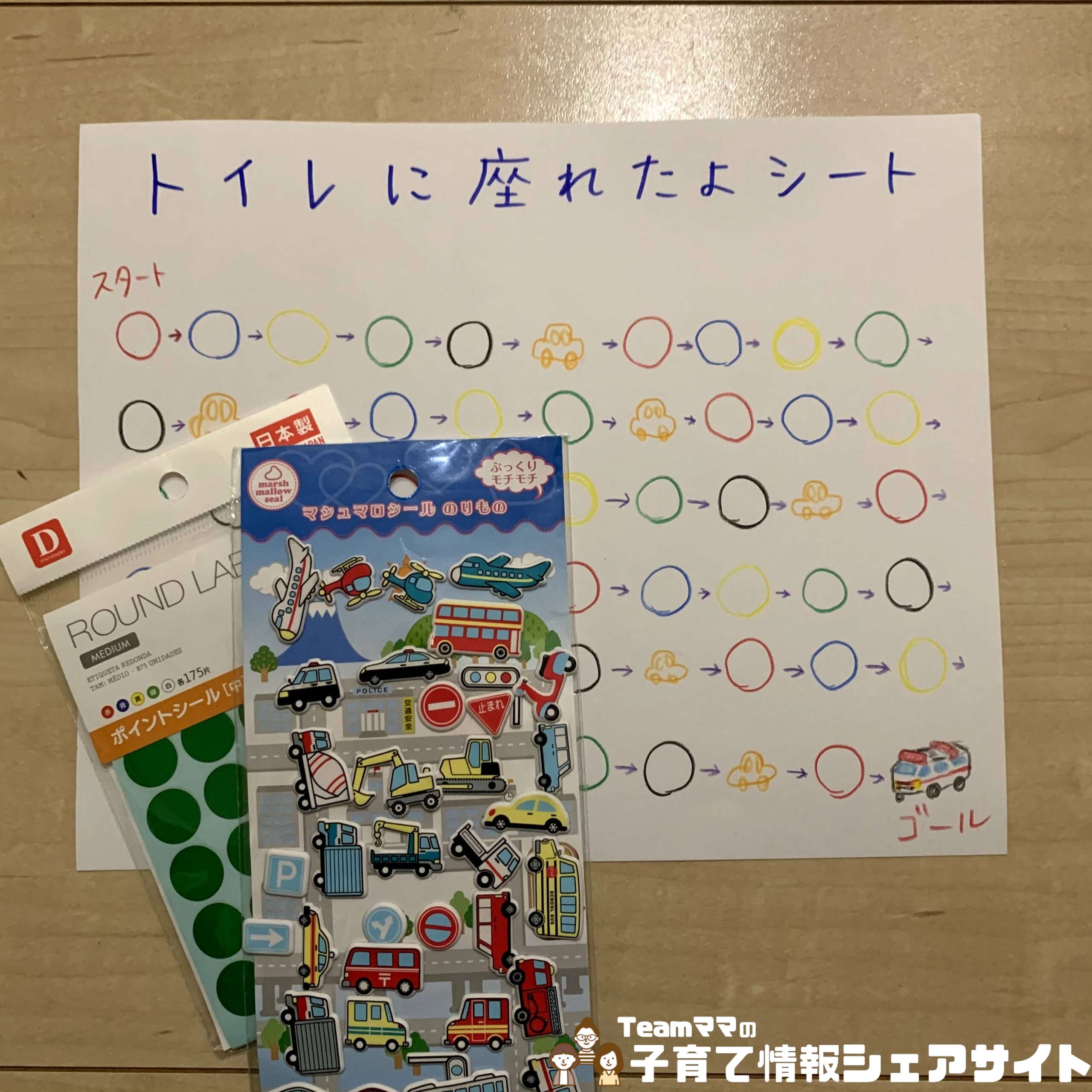 トイレできたよシール 福々しい