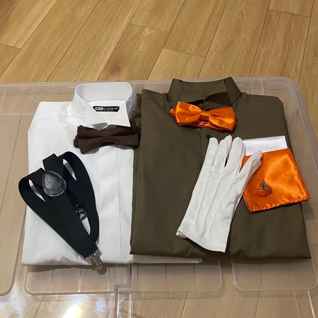 楽天市場 圧倒的おすすめ新郎衣装小物9点セット 新郎 小物 セット 靴まで揃う ウィングカラー ダブルカフス エナメルシューズ 白 ネクタイシルバー ホワイト 黒 サスペンダー アームバンド チーフ 白手袋 シャツ 結婚式 フォーマル タキシード 送料無料