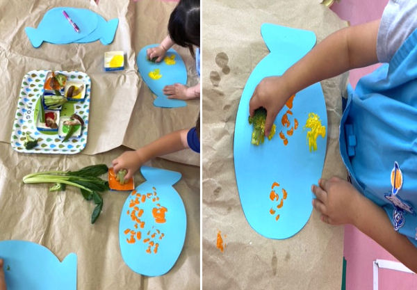 7月29日 2歳児クラスの活動7月制作AIAI NURSERY 西船橋