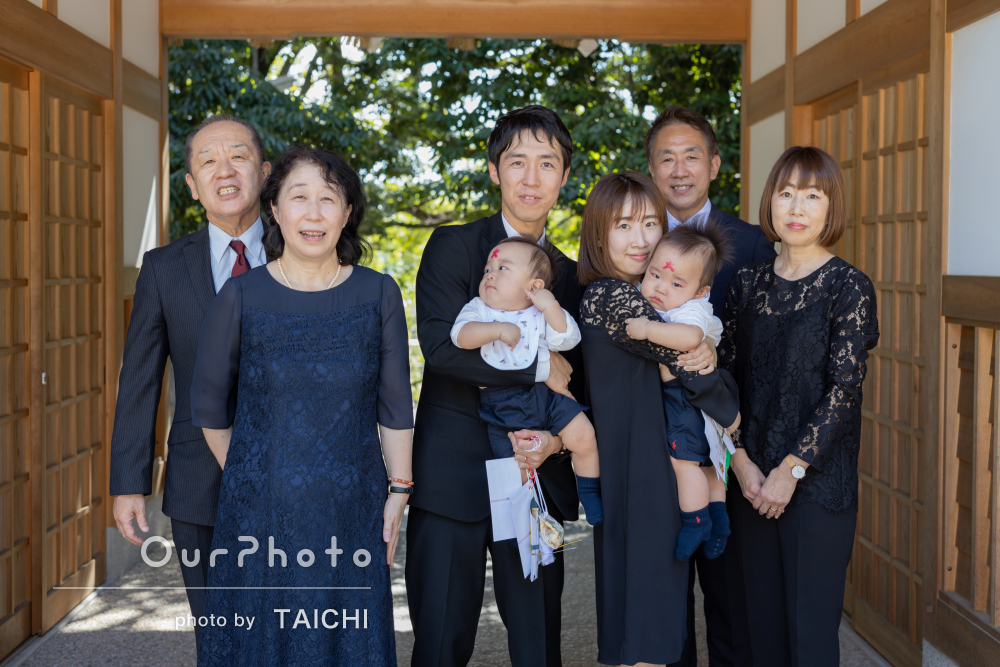 大好評・お客様ご紹介日記 第３０回 『双子姉妹のお宮参り撮影』スタジオぴゅあ 松江市のフォトスタジオ 七五三,ブライダル