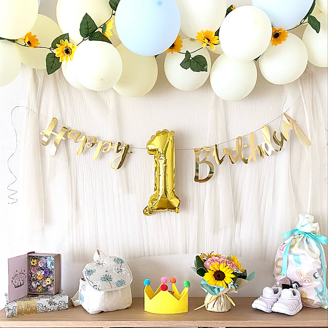 1歳の誕生日飾りに使える！100均ダイソーのバースデー装飾グッズ 2019年版Happy Birthday Project ハピバ