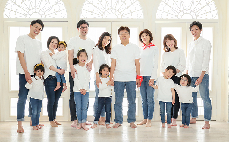 家族写真のオススメコーデ 家族写真のフォトスタジオ・写真館はらかんスタジオ