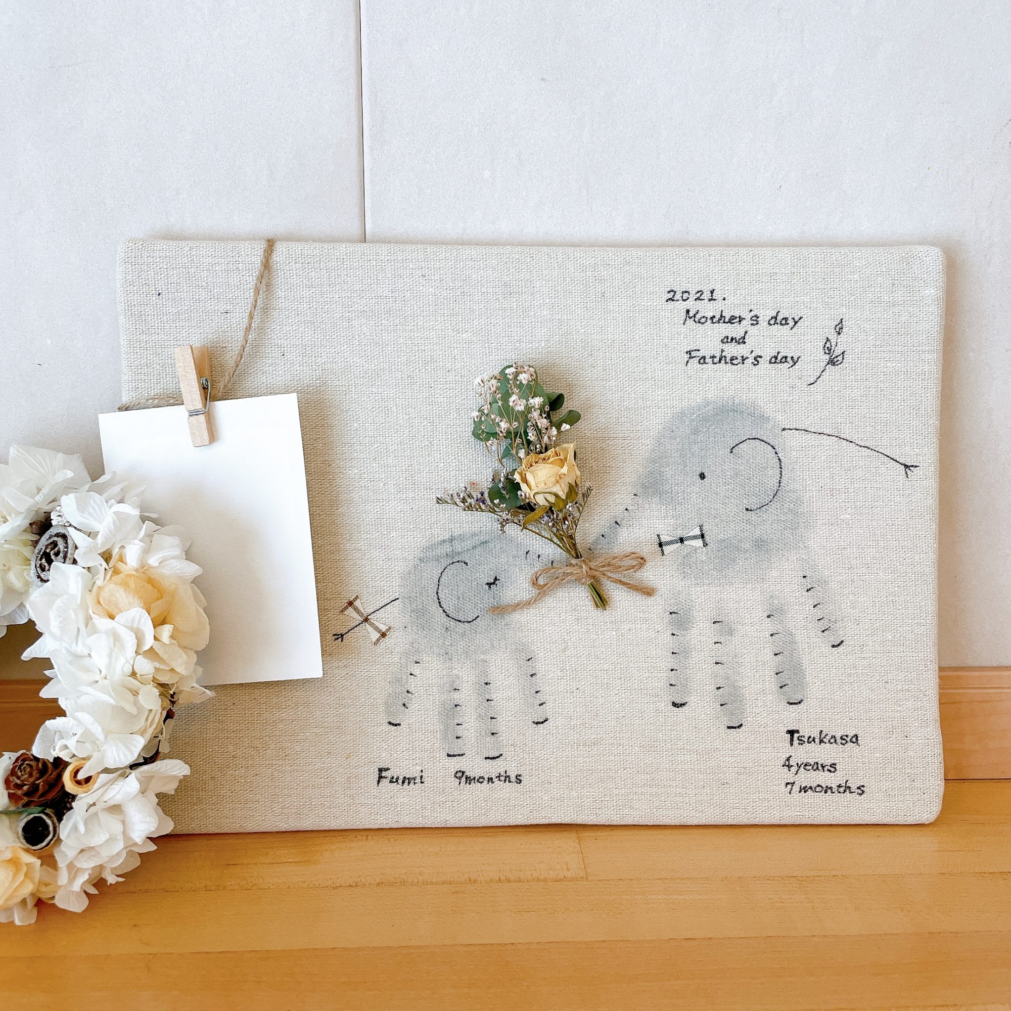 手形アート 父の日のネクタイ ハガキ