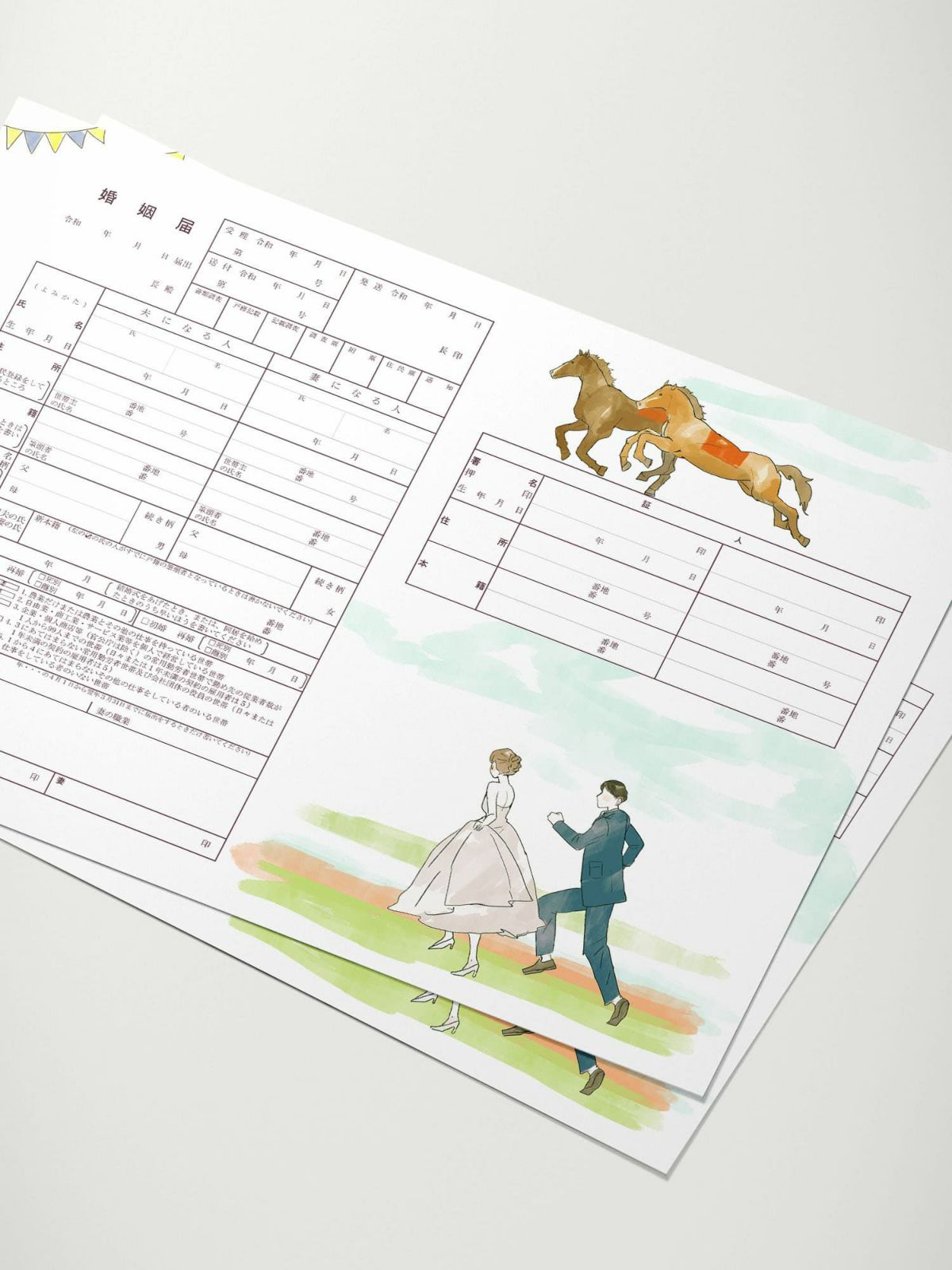 ダウンロード無料 PLACOLE＆DRESSYオリジナル 『プラコレ婚姻届』に新デザインの婚姻届に10月の新デザインが登場！株式会社プラコレのプレスリリース