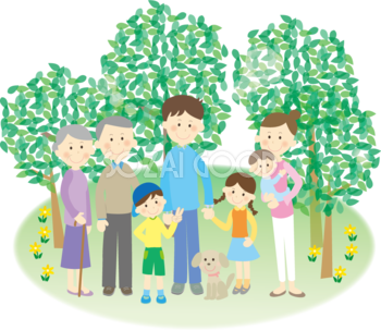 ゆるかわいいペン画タッチ人物・家族イラスト制作例 G291イラスト工房