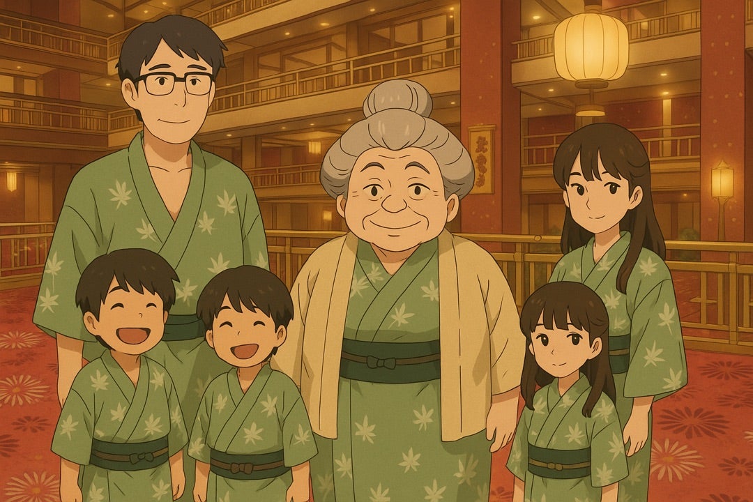 ジブリ風のカスタム家族ポートレート：アニメイラスト デジタルファイル- Etsy 日本