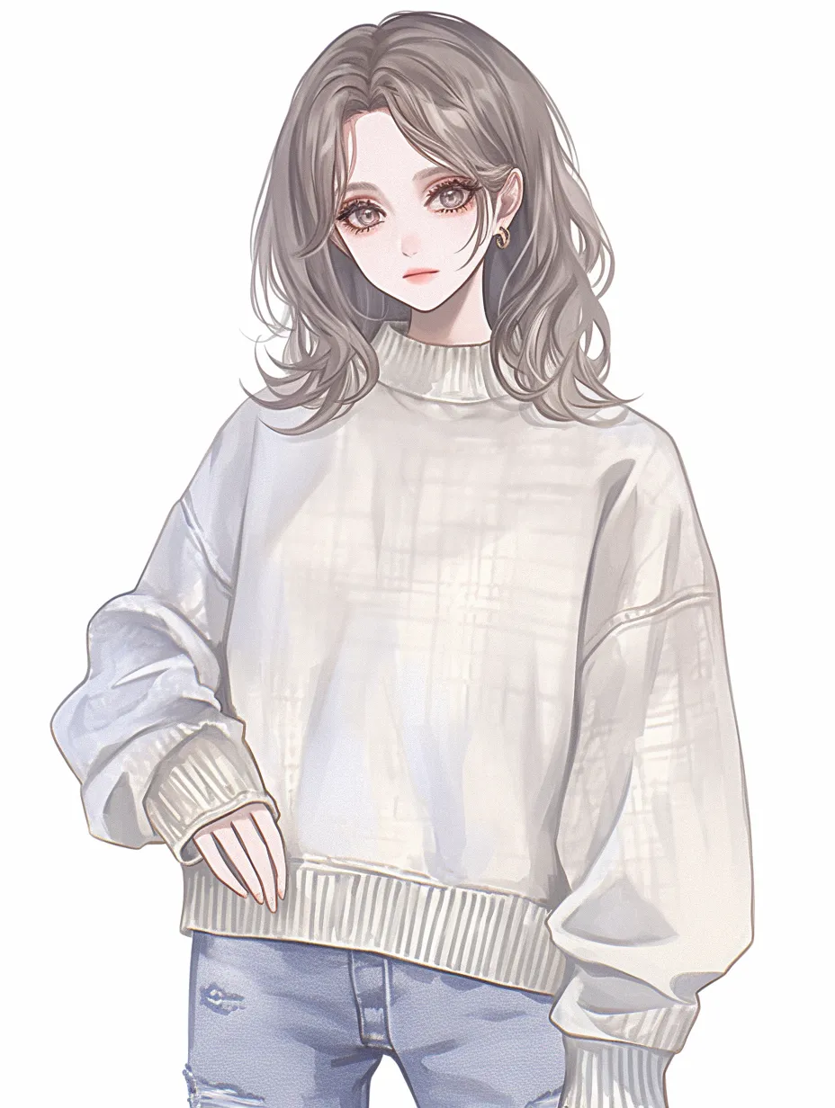 はにかむお母さんイラスト・フリー素材なら「シンテリ」