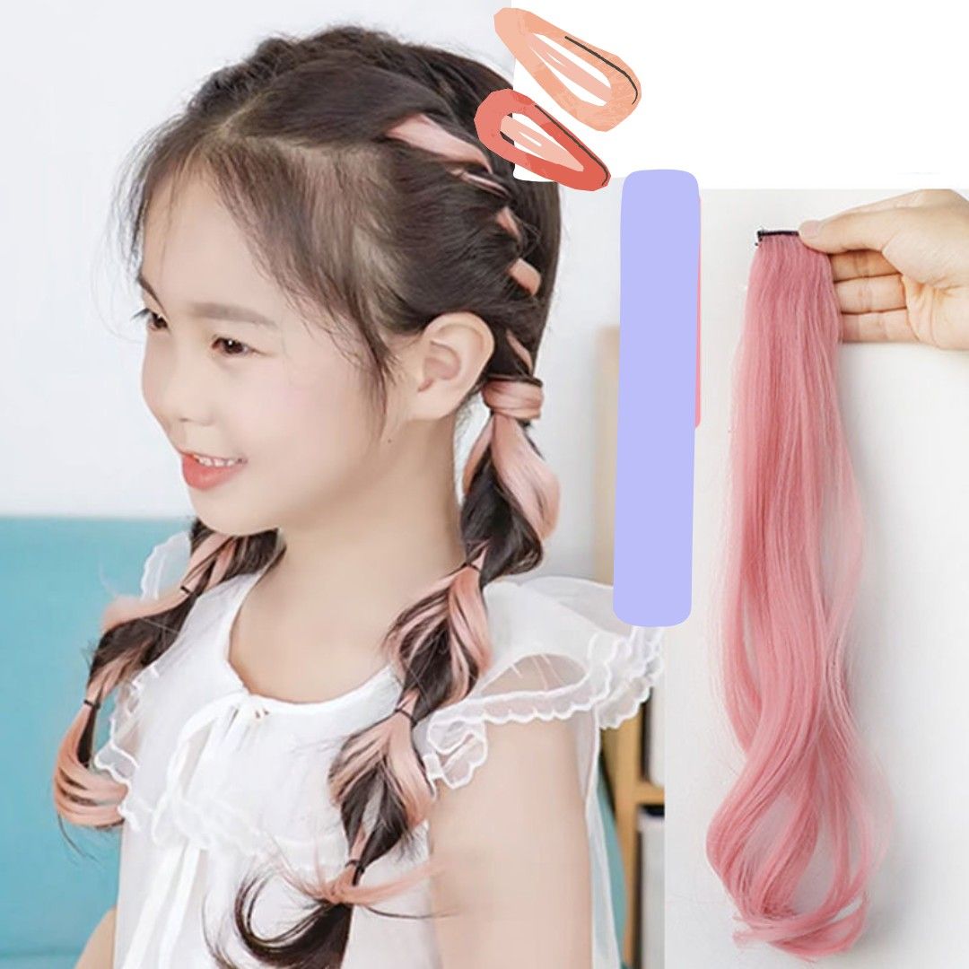 娘のチアチームは派手なメイクや派手なヘアアレンジは基本NGのようで、唯一OKなチームカラーエクステで、他の子と被らず、見つけやすい髪型を目指しました✨今回はエクステ目立たせるようにしつつ、リボンの大きさに負けない髪の毛のボリュームが出るように、 玉ねぎヘア