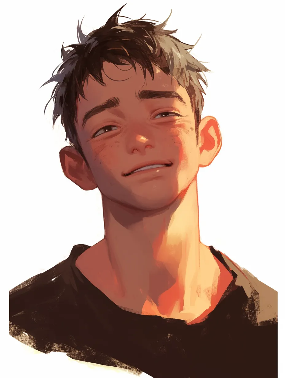 制服姿の笑顔が輝く表情差分イラスト・フリー素材なら「シンテリ」