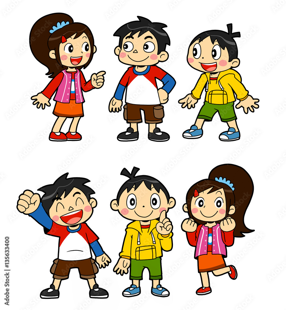 子供 ポーズいろいろセットイラスト - No: 1475731無料イラスト・フリー素材なら「イラストAC」