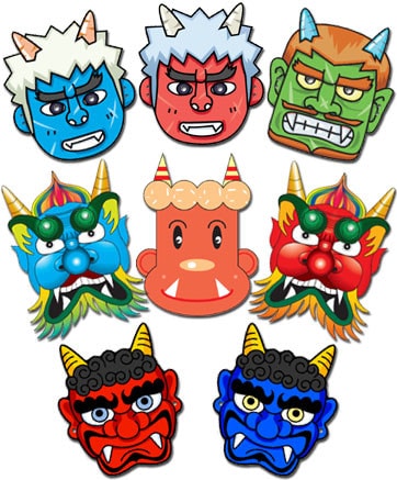 鬼のお面作り 山郷館サポートセンターくろいし 山郷館キャンパス入所・生活介護・グループホーム・障がい児支援 山郷館黒石グループ