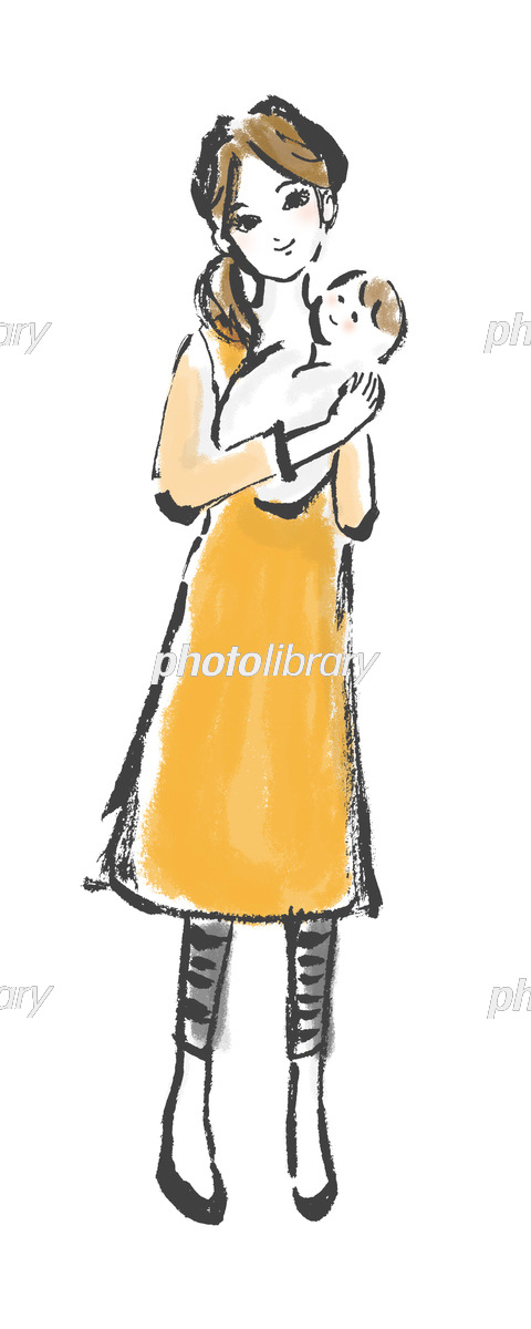 ゆるい お母さん 素材イラスト・フリー素材なら「シンテリ」