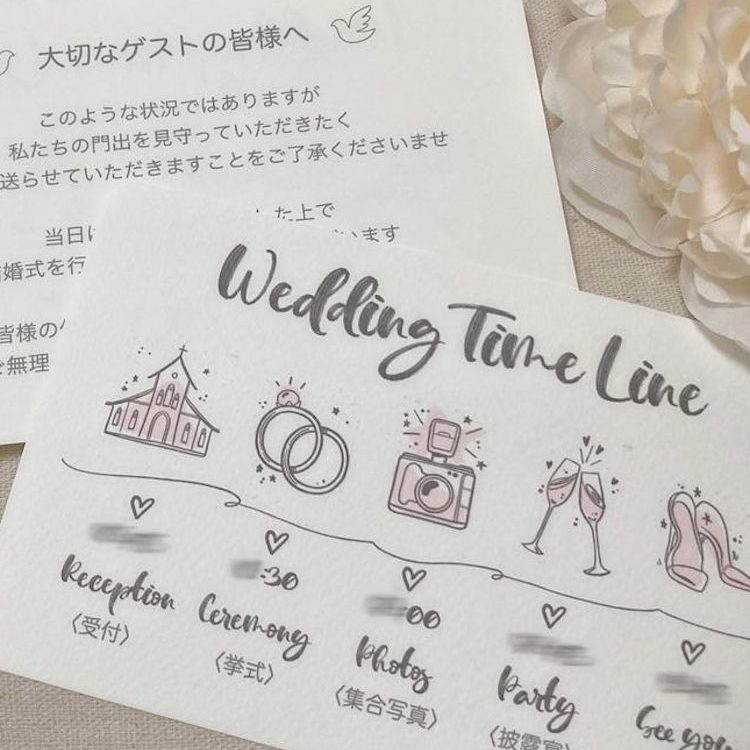 招待状に入れる、ウェディングタイムラインとは？素敵なデザイン８選ARCH DAYS