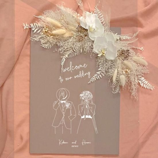 ウェルカムボード用 プリント ポスターA1モノトーン モノクロ 白黒 シンプル ウェルカムボード サイン ウェディング ブライダル手作り 文字 玄関 写真 アート タイポグラフィー フレーム boho エシカル 特大 大判おしゃれ モダン A1 ウェルカムボードセット