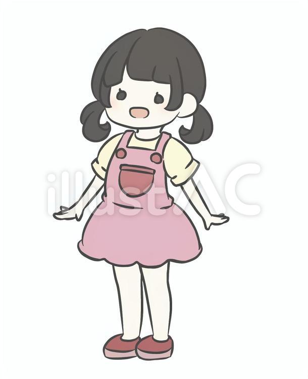 小学生 女の子 の無料 フリー イラストかわいい手描きの無料素材「てがきっず」保育園・小学校・介護施設にぴったりのフリー素材イラスト