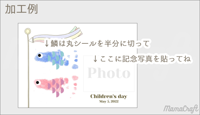 足型アート こいのぼり」の検索結果