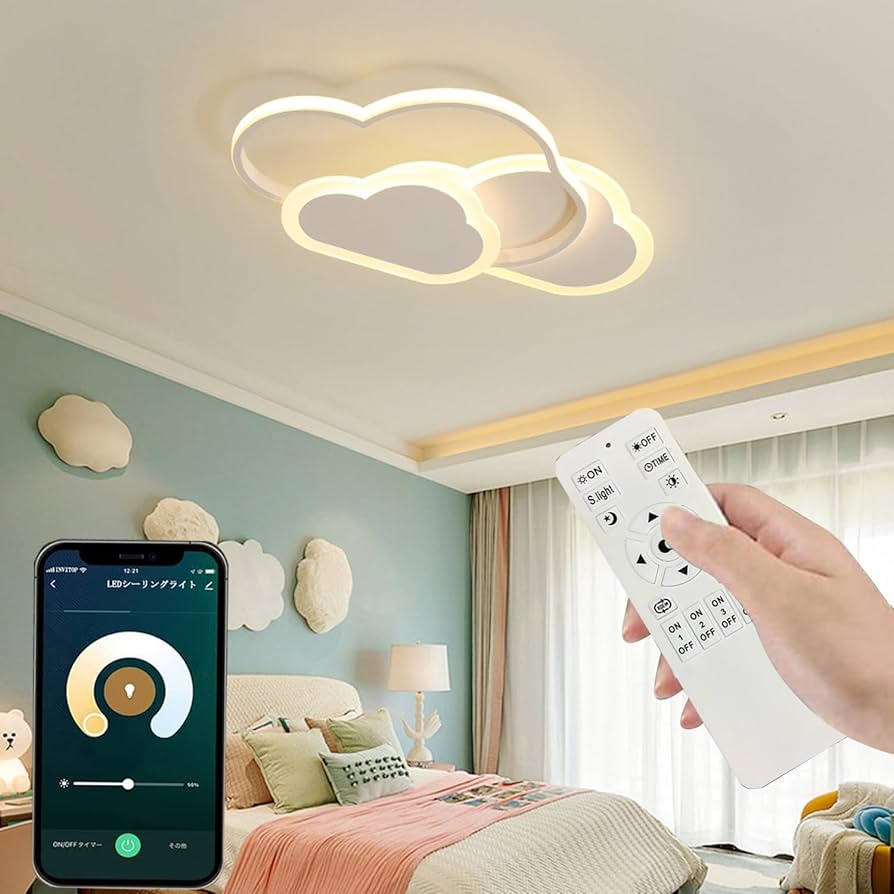 クリエイティブな白い雲の天井ライトモダンな子供部屋寝室勉強ランプインテリアホームデコレーションキッチンゲスト照明LED 、家庭用 Zhiyu 子供用シーリングファンライト- 寝室用スマートLEDシャンデリア