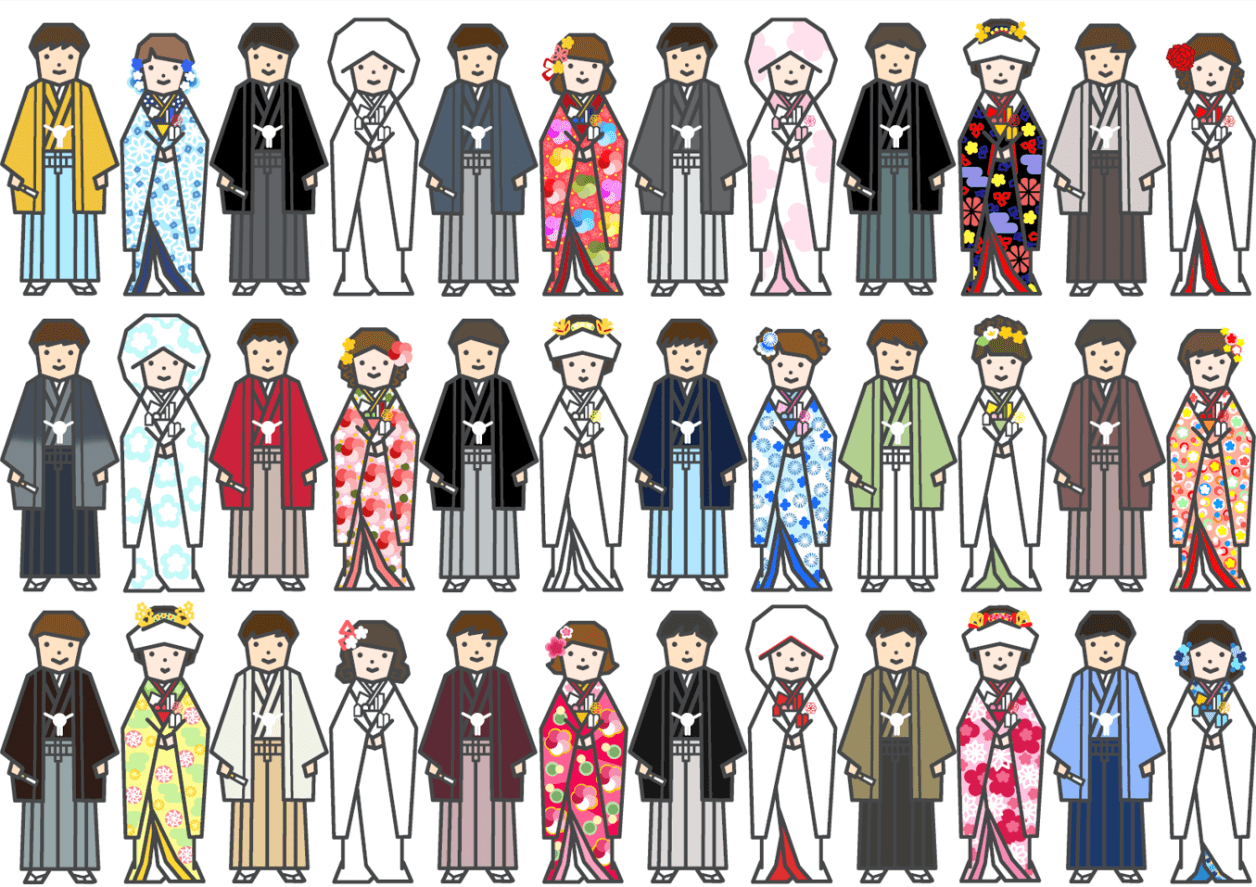 結婚式かわいい手描きの無料素材「てがきっず」保育園・小学校・介護施設にぴったりのフリー素材イラスト