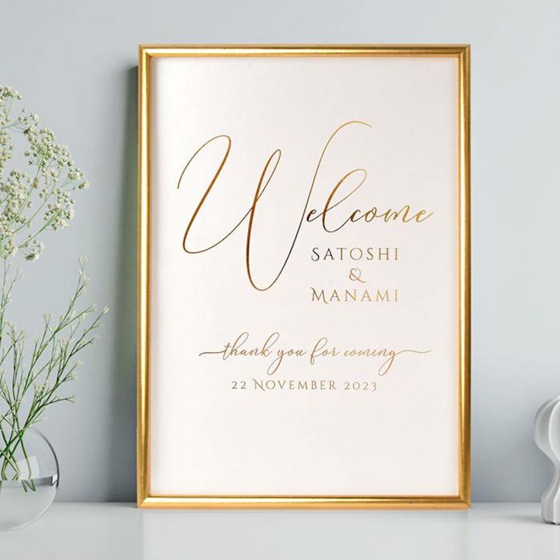 F8号_ウェルカムボード_ウェディングキャンバスプリントの無料デザインテンプレート - ネット印刷グラフィック