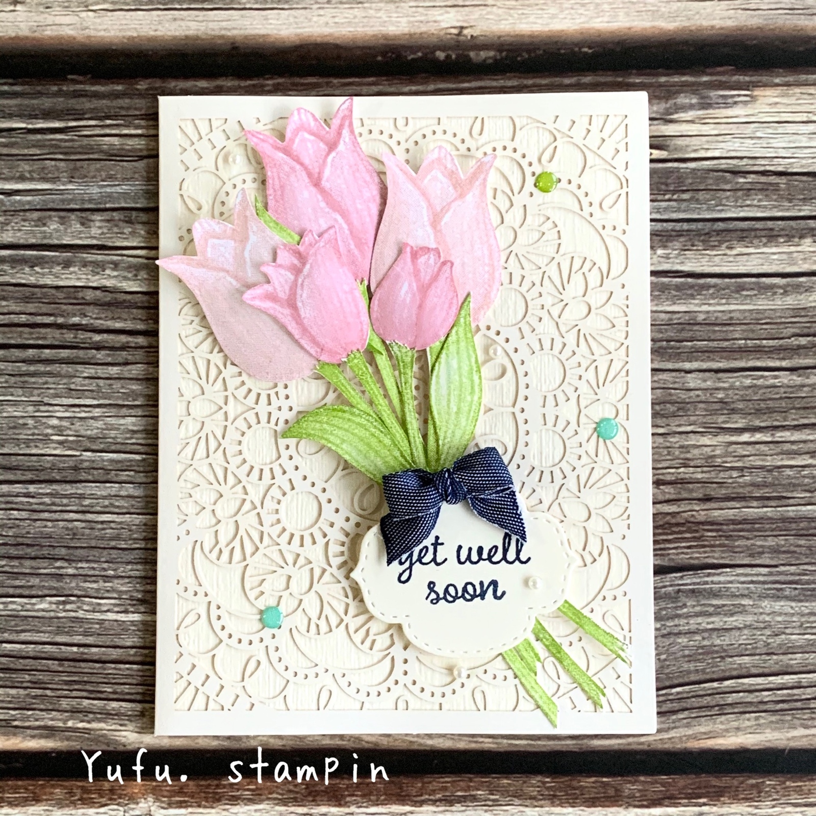 手作りカード：和紙＆折鶴』