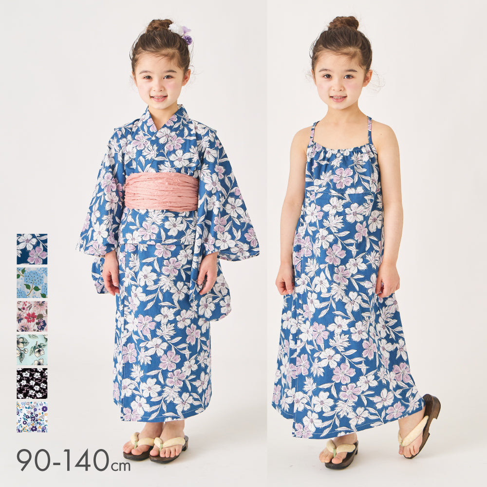 12%OFF 着付け簡単 すぽっと着られる ワンピース型浴衣子供服の通販 デビロック公式サイト