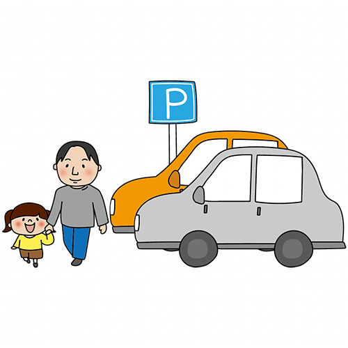 手をつなぐお父さんと娘のフリーイラストフリーイラスト・クラシック フリクラ