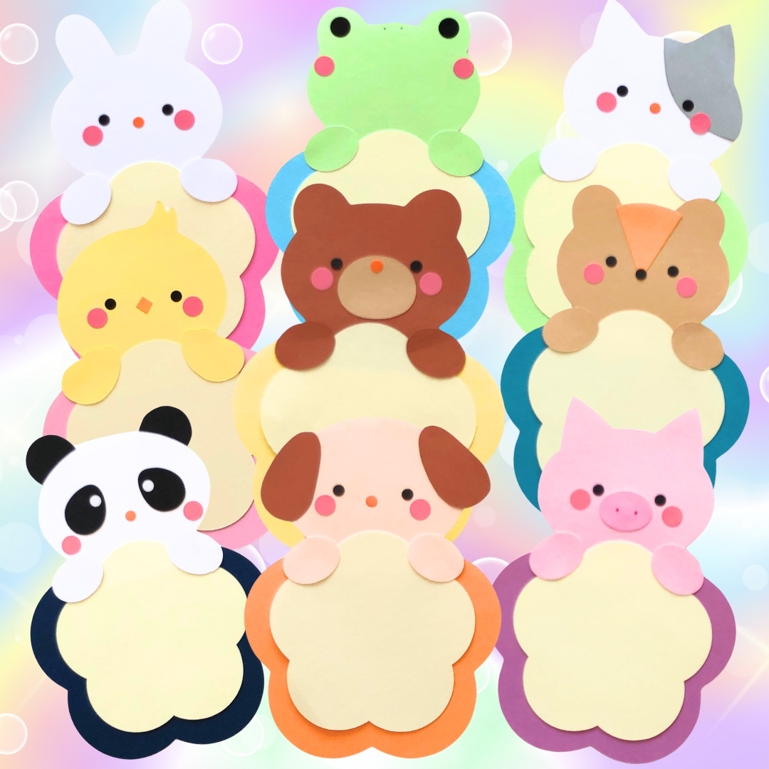 動物メッセージカード ハート ９枚 保育素材 メダル 幼稚園 保育園 入園 卒園 掲示板 POP 雑貨・その他 ほぼさぽ 通販16956614Creema クリーマ