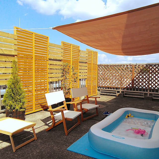 おうちプールをルーフバルコニー 屋上 ルーフテラス ・ベランダで徹底的に楽しむ！幼児・4歳双子の水遊び 初夏～猛暑時期までTwins Hackふたごハック