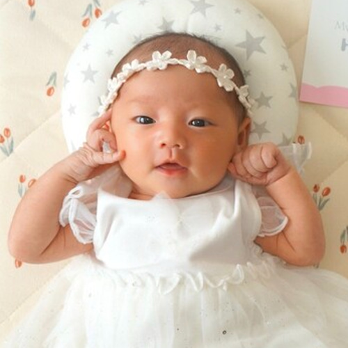 ベビーカチューシャ☆ 赤ちゃん連れディズニー 手作り ミニー カチューシャちゃぼ