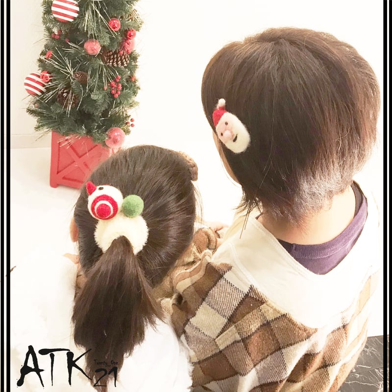 子供ヘアアレンジ17 簡単可愛いクリスマスヘア！くるりんぱと三つ編みだけでできる Kids Christmas Hair Arrangement