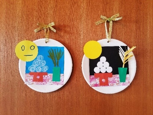 壁面飾り ガーランド 十五夜 十三夜 お月見 秋 保育 - HARU'S GALLERYminne byGMOペパボ国内最大級のハンドメイド・手作り通販サイト