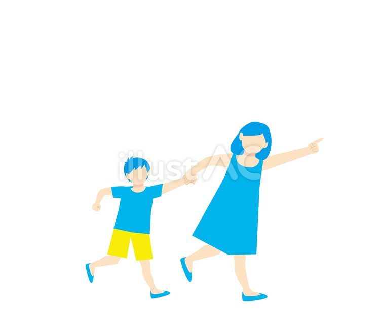 手をつなぐ二人 イラスト素材1247673- フォトライブラリ