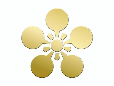 加賀梅鉢梅紋前田氏色重ね家紋colorfulkamon家紋