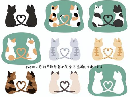 ねこペアイラスト無料イラスト・フリー素材なら「イラストAC」