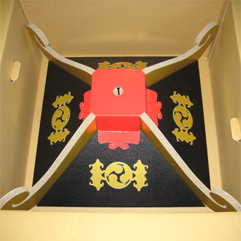 段ボール製 子供神輿 送料無料後払い不可ダンボール神輿 ダンボール 祭り みこしあんしんの殿堂防災館