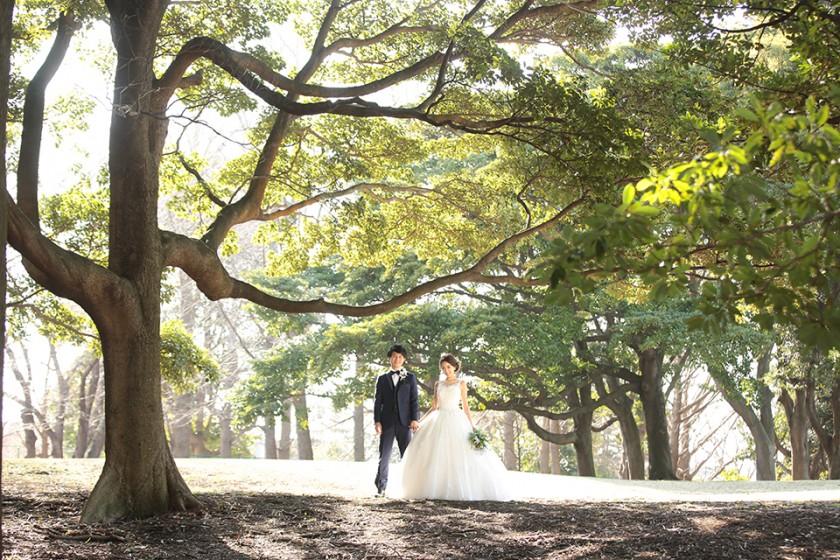 まるで森の中のような根岸森林公園 – フォトウェディング・結婚写真・前撮りはWeddingStory ウェディングストーリー