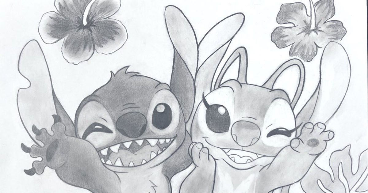 スティッチとJK ～はんぶんこ、ただし平等とは言ってない～スティッチjkパピコイラストグラムディズニ