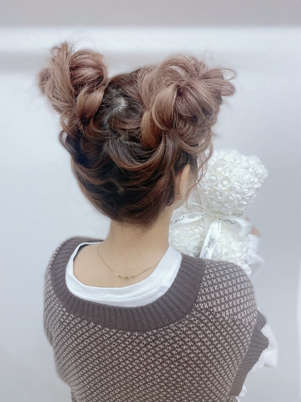 ツインお団子ヘア 簡単 子供 ピンなしTikTok